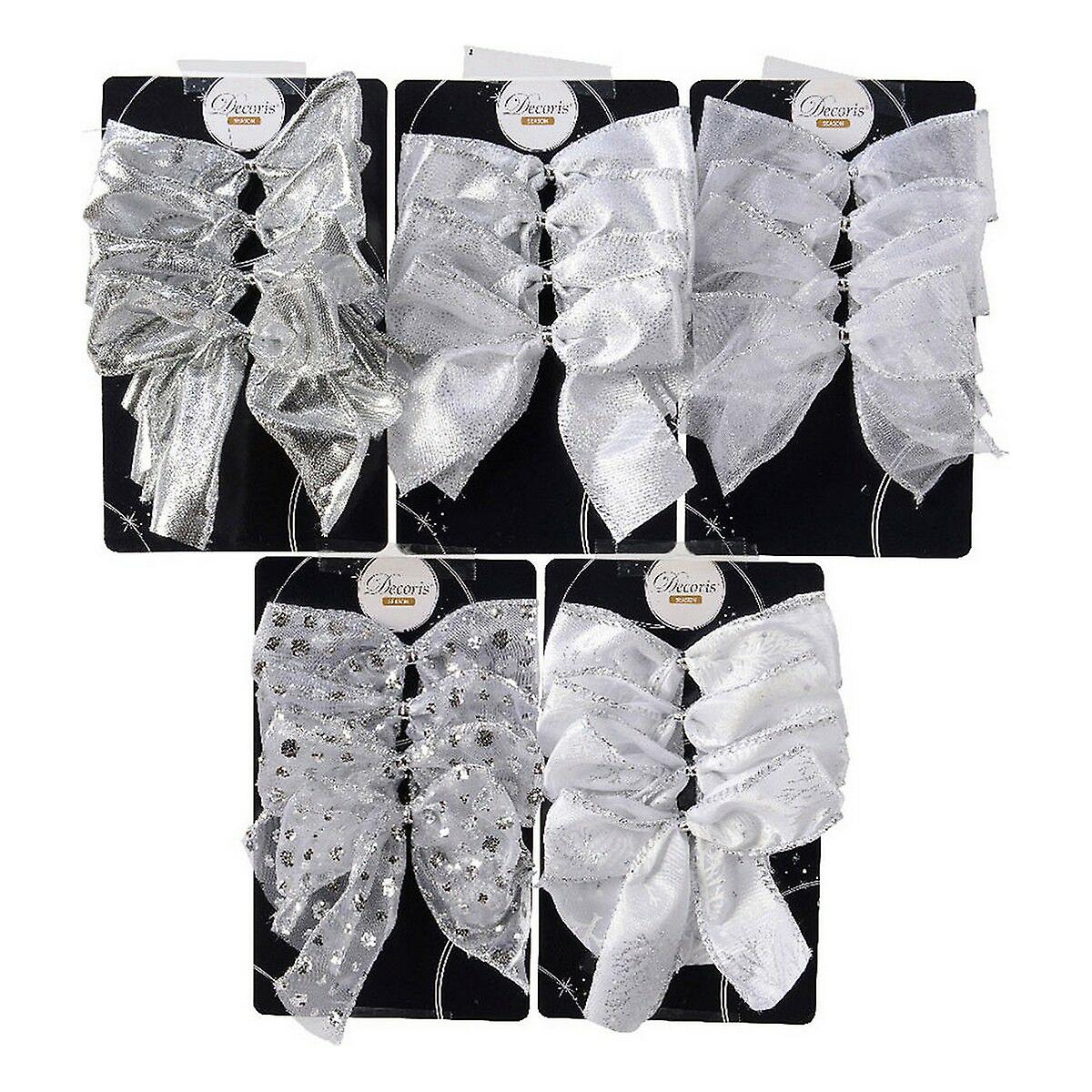 Christmas Decorations Set Silver Loops