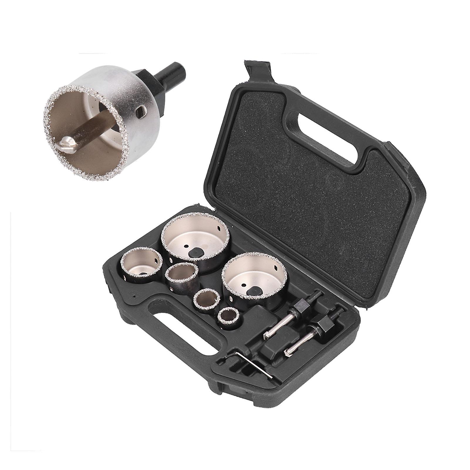 9Pcs Cemented Carbide Tile Hole Saw Drill Bit Set 22mm-73mm