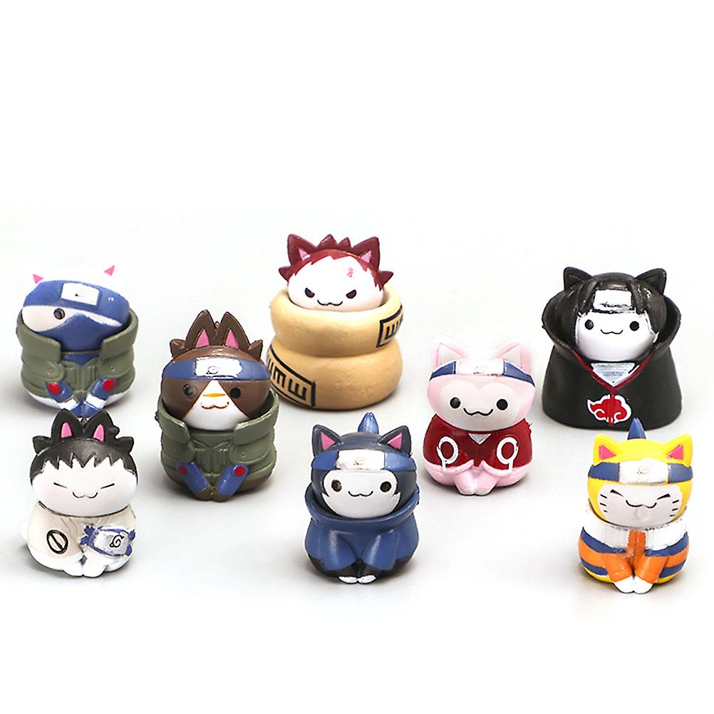 Anime Decoration,8 Pcs/Set Cat Action Collection Figurine Cat Action Figure Performance Driven