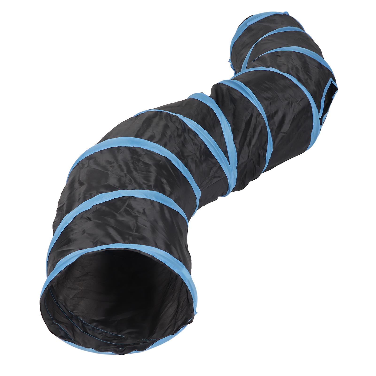S Shape Cat Tunnel Tear Resistant Collapsible Cat Play Tube with 4 Openings for Puppies Kittens Rabbits Rabbits