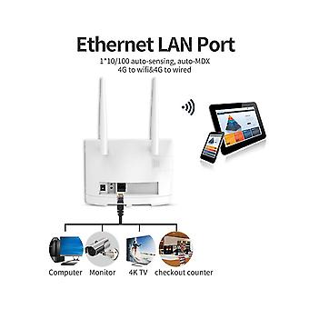 4g Lte Wifi Router Sim Card 300mbps Wireless Wifi Router Home Hotspot Support 4g To Lan Port 16 Wifi Users-eu Plug