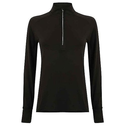 Tombo Womens/Ladies Performance Quarter Zip Long-Sleeved Top