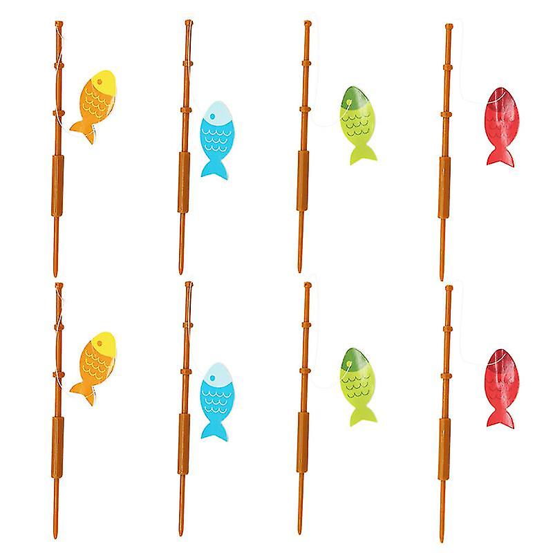 8pcs Fishing Rod Cake Decorations