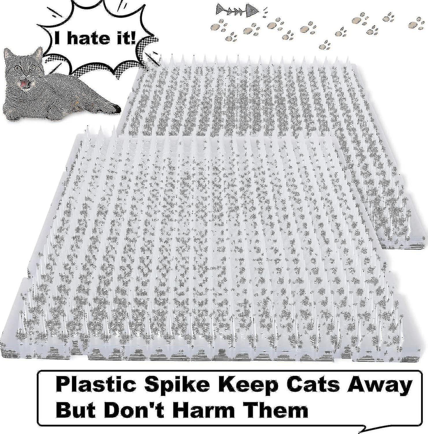 16パック猫忌避剤屋外スキャットマット猫犬プラスチックマットスパイク付きクリアスパイク抑止トレーニングペットマット猫忌避マット-hhny