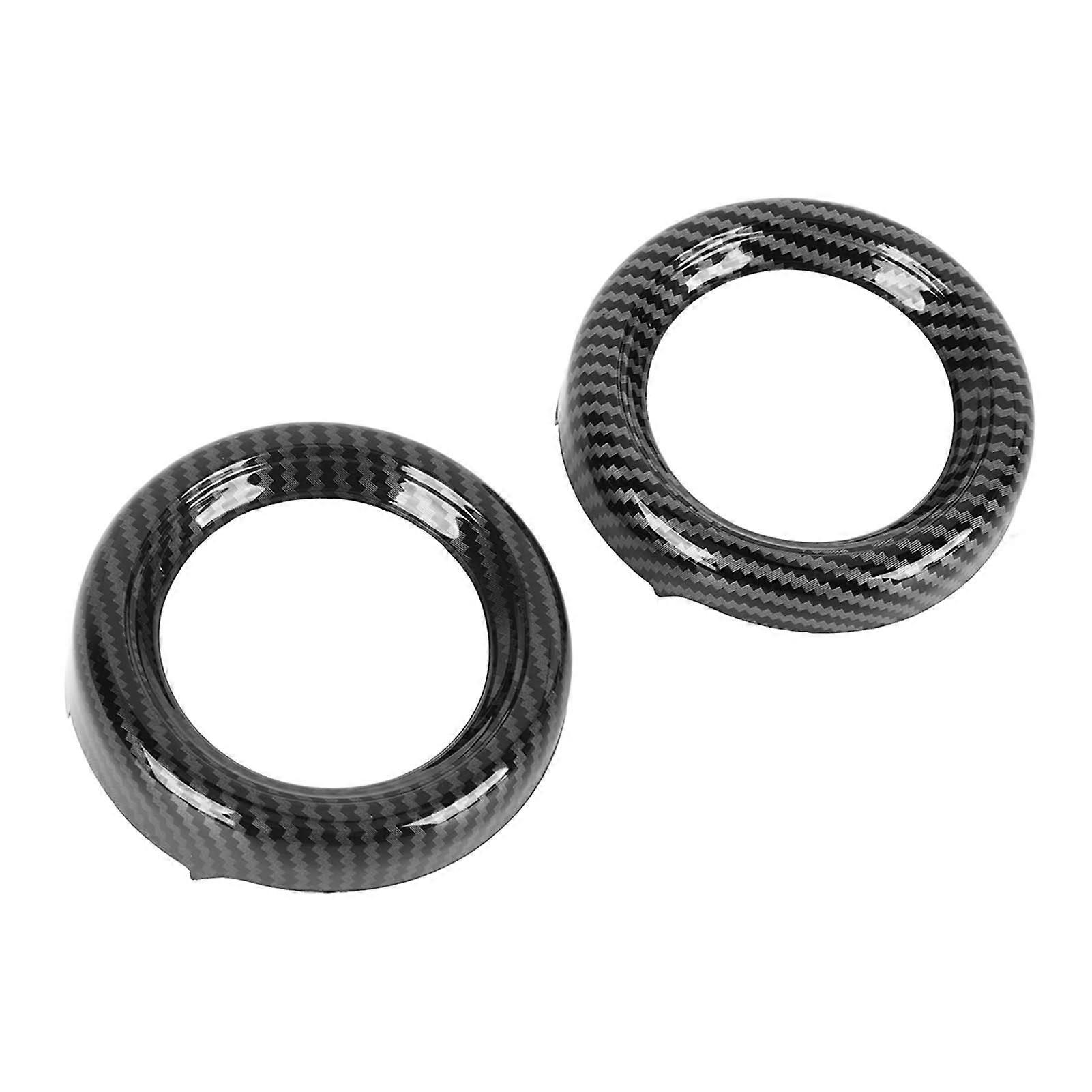 2PCS Car Inner Door Handle Trim Carbon Pattern Comfortable Touch Smooth Surface Replacement For Cooper R54 R56 