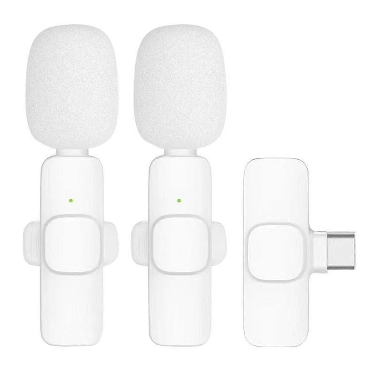 K9 Wireless Bluetooth Lavalier Microphone One to Two Noise Reduction Microphone Live Broadcast Microphone Type C