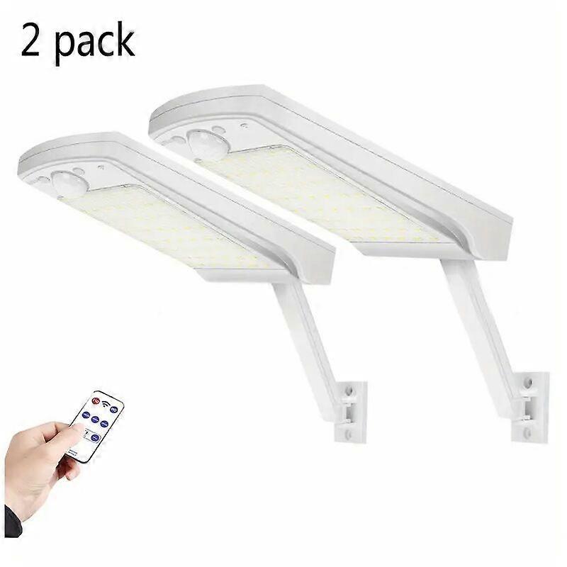White double pack solar induction wall light 56LED