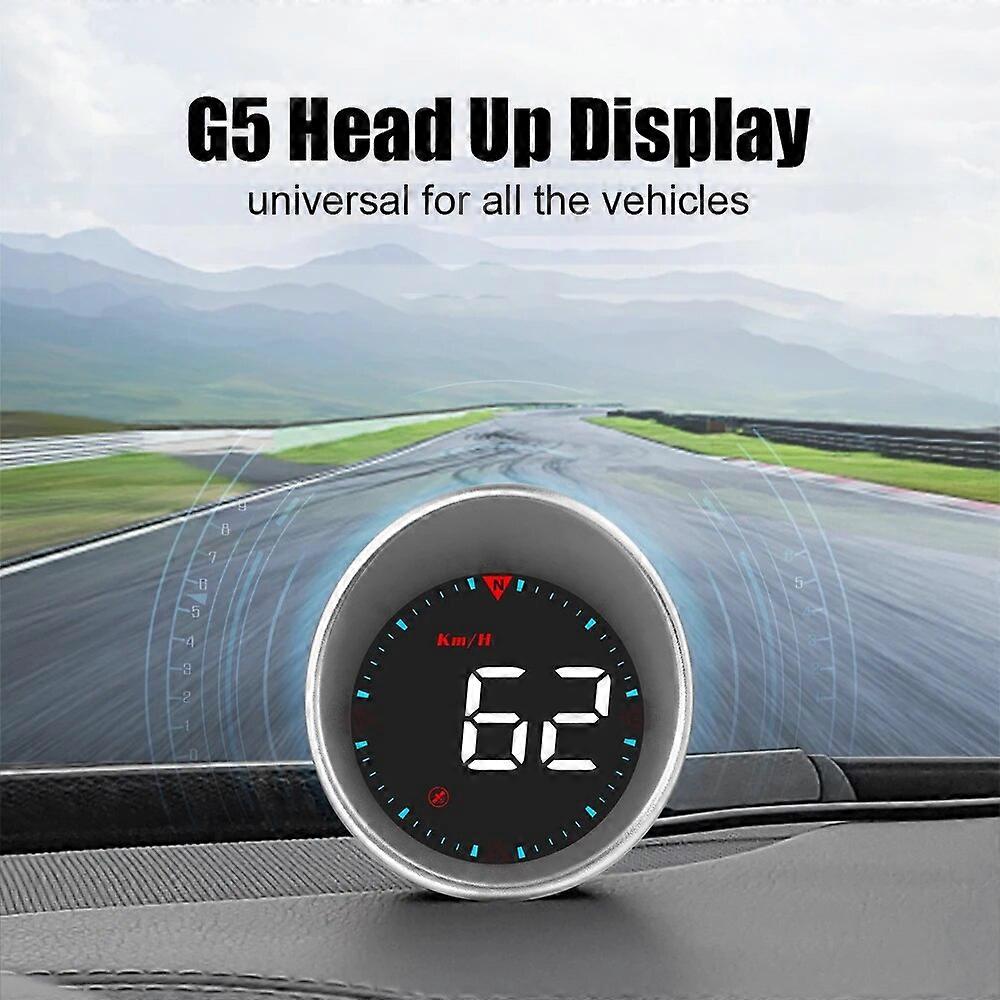 Car HUD G5 Head Up Display Y03 Speedometer RPM MPH Mileage Compass Gauge Digital Speed Meter Tester Automotive Accessories ST1M627