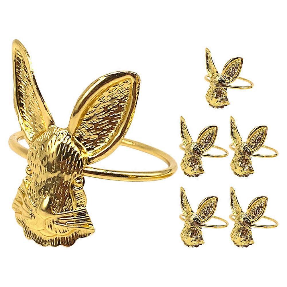 6Pcs Metal Napkin Ring Dining Table Decoration Delicate Napkin Holder Ring for Easter