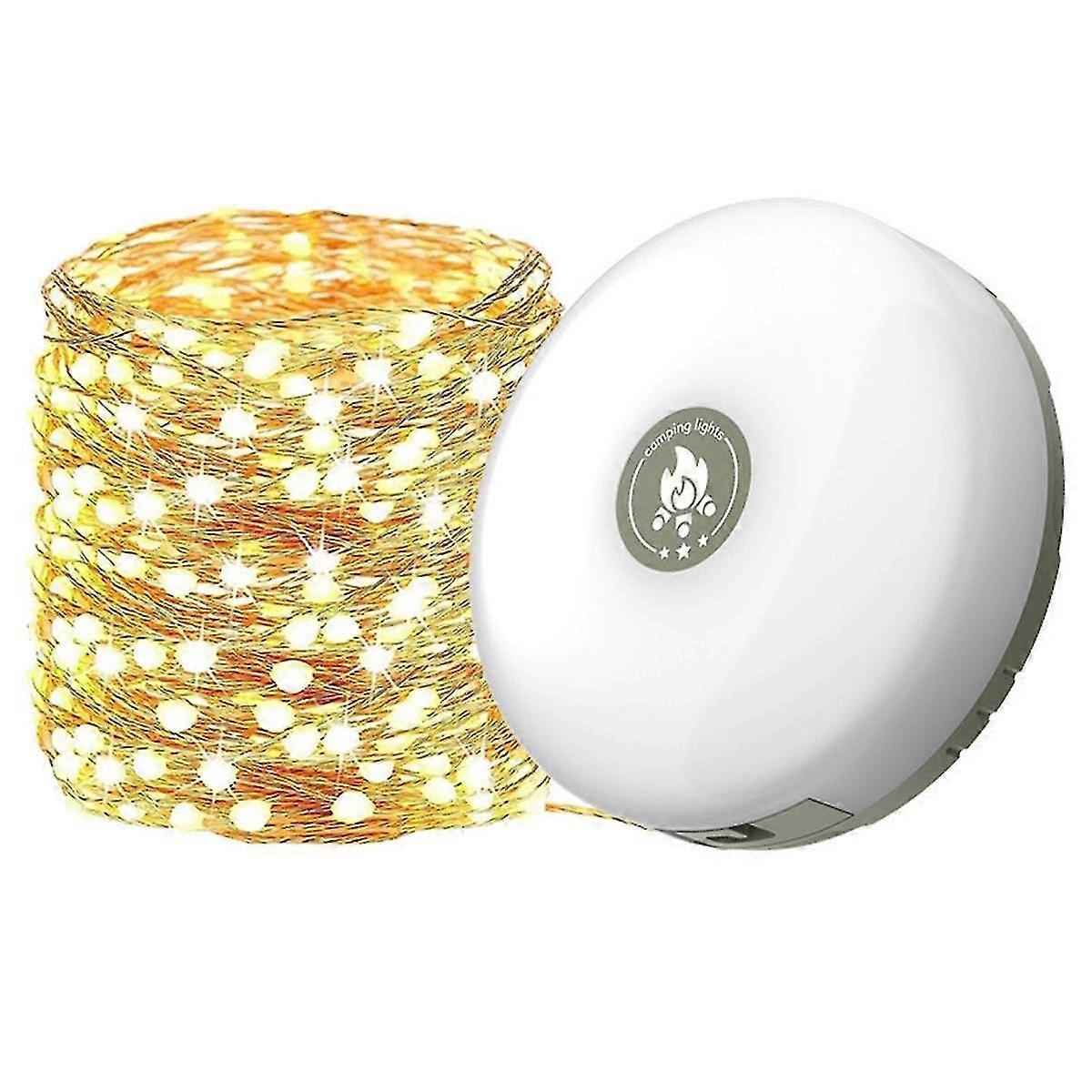 Camping String Lights,with 8 Adjustable Modes, LED Camping Lantern Rechargeable,Camping Lights for