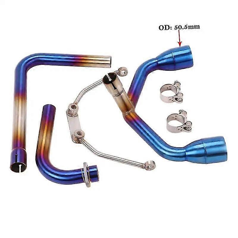 unique pipeFront Middle Link Pipe For Honda MSX125 MSX 125 M3 MSX125SF Motorcycle System Modify Double Hole Escape Connect Muffler