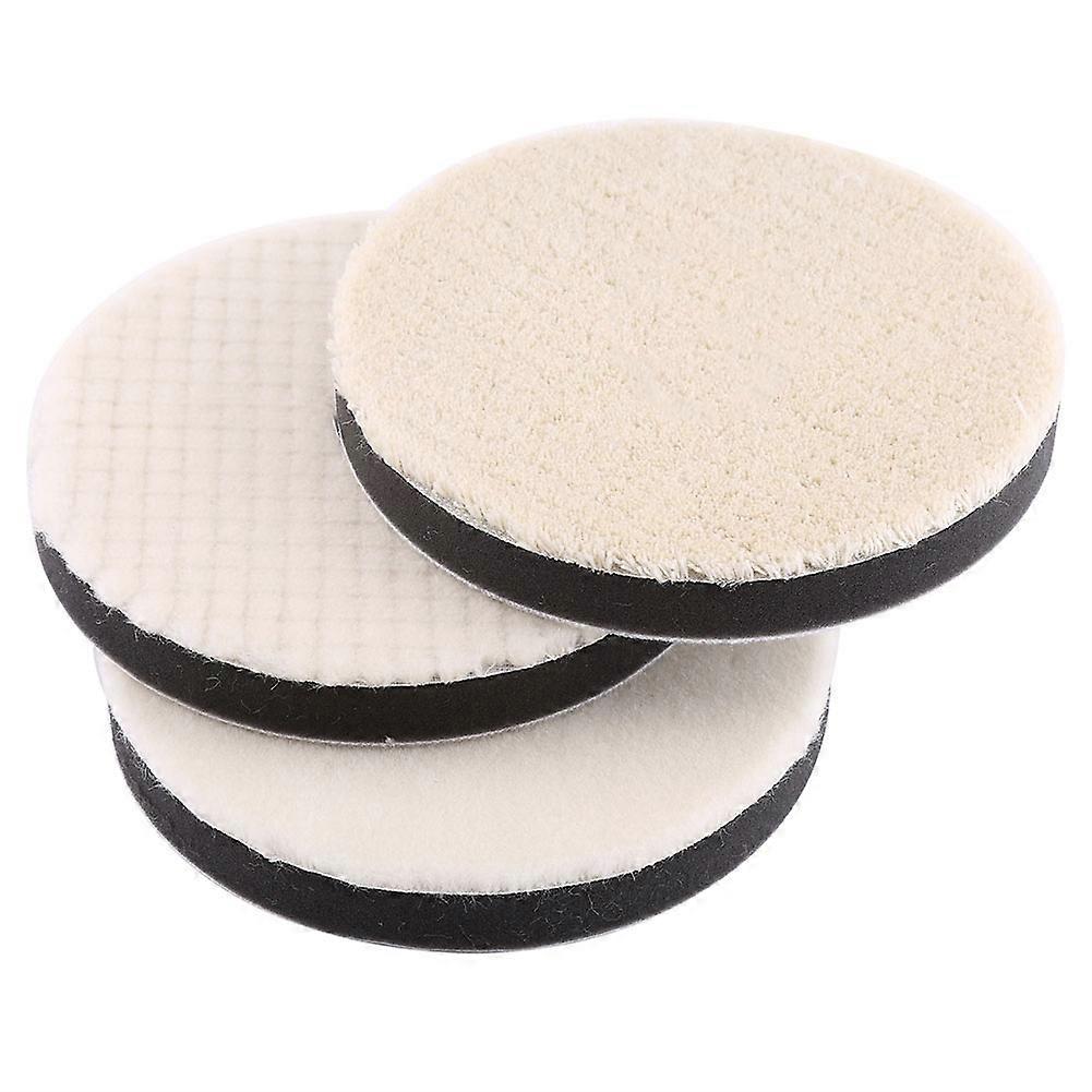 3pcs 5 Inch Wool Sponge Polishing Buffing Waxing Pad For Car Polisher Buffer