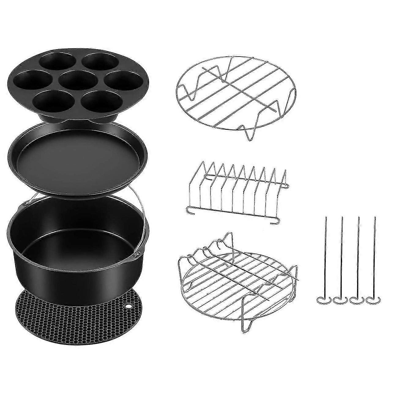 7 Set Air Fryer Bakeware Accessories For Ninja Foodi 5&6.5&8 Qt Op101