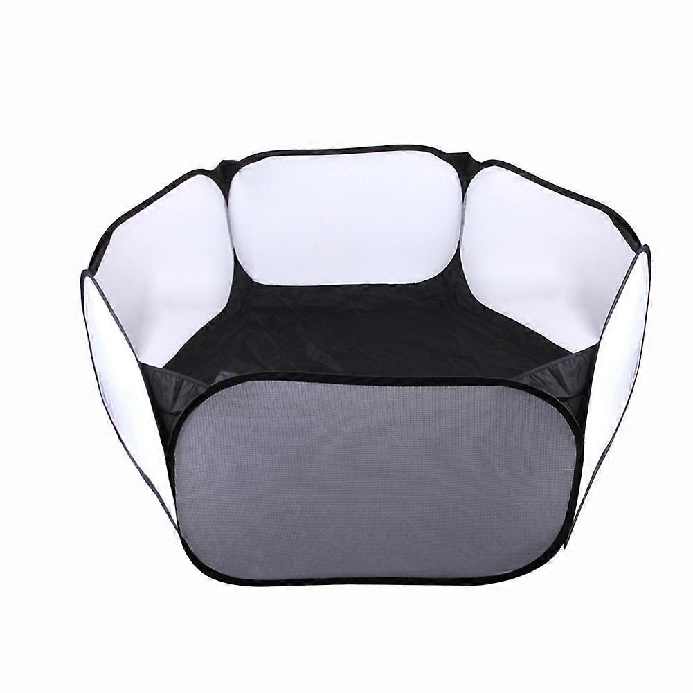 Children Fence Tent Toys Hexagonal Fence Foldable Fence for Pets Black