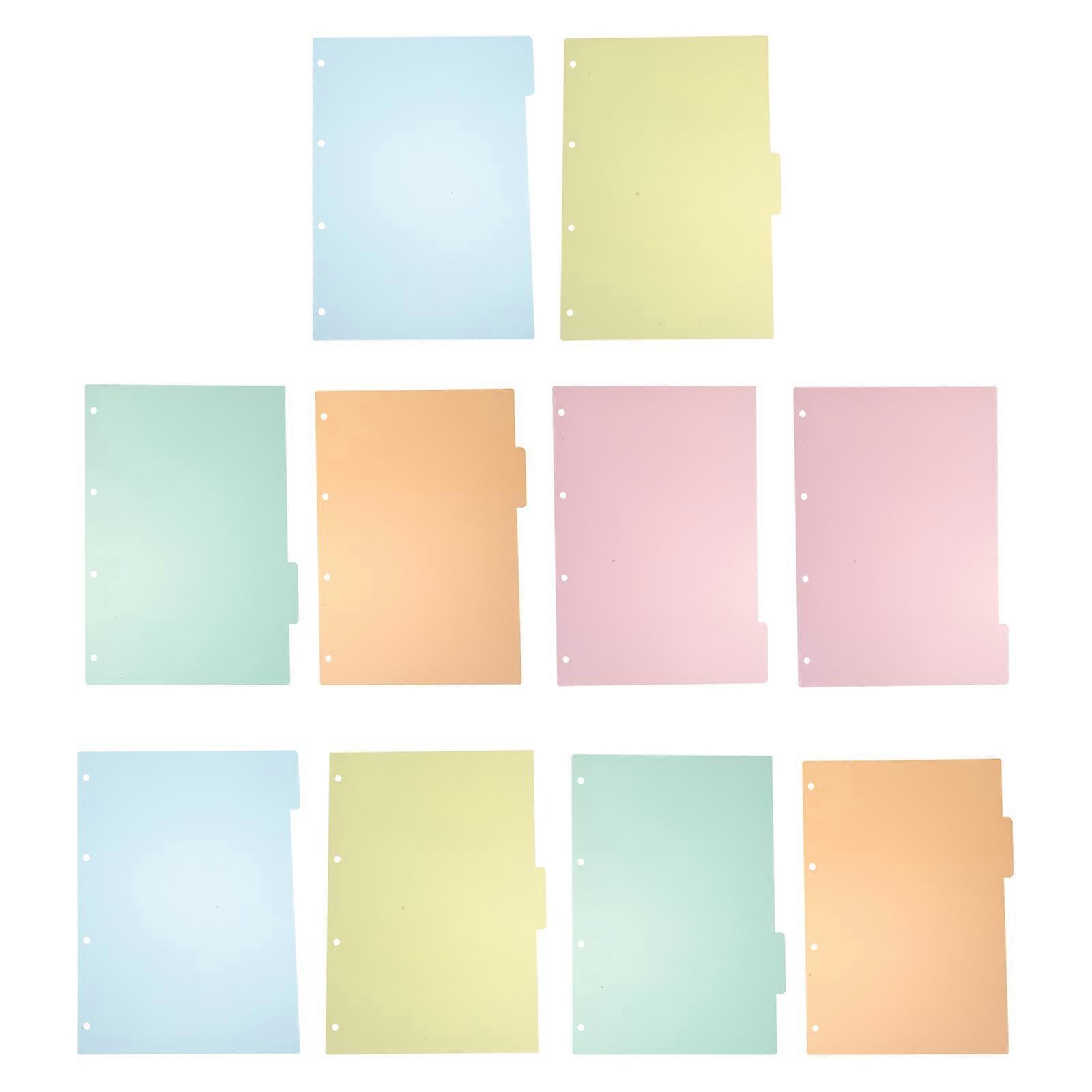 10pcs Binder Divisori Etichette Separatore Schede indice separate per ufficio