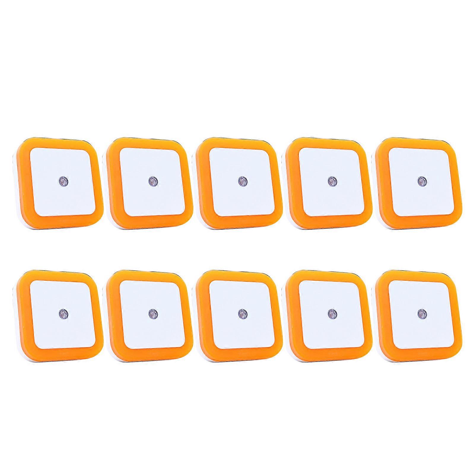 10pcs Led Night Light High Brightness Induction Control Plug In Night Light For Bedroom
