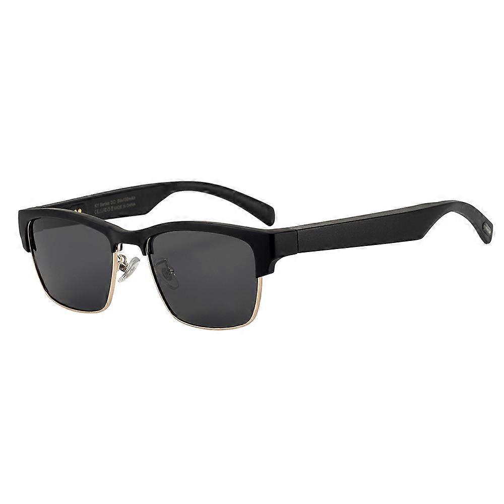 TWS Wireless Bluetooth Headphone Smart Glasses Headset Sunglasses - KY02S Gold