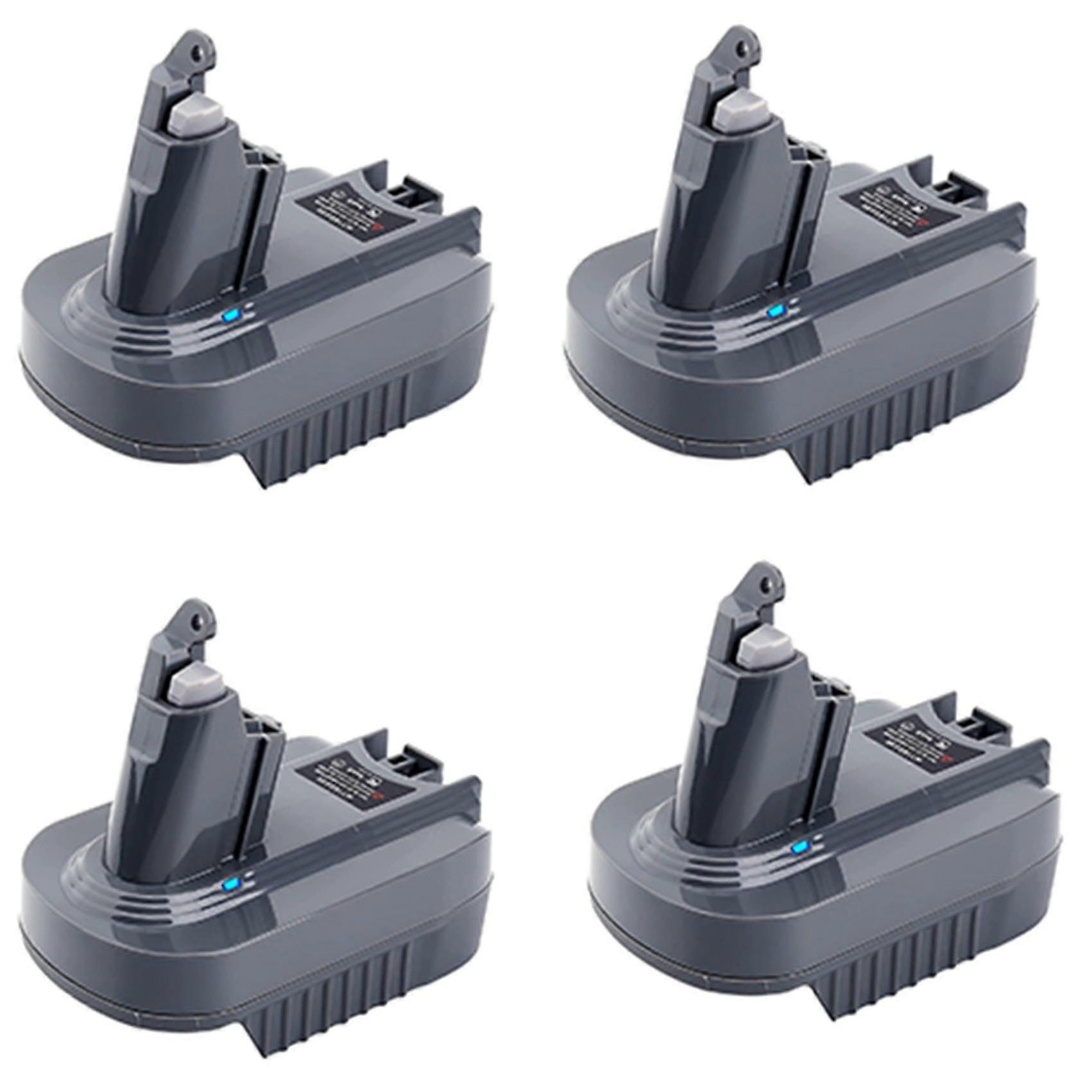 4x V6 Adapter For 18v Lithium Battery Bl1850 Bl1815 Bl1830 Convert To For V6 Battery Sv04 Sv03 Dc59