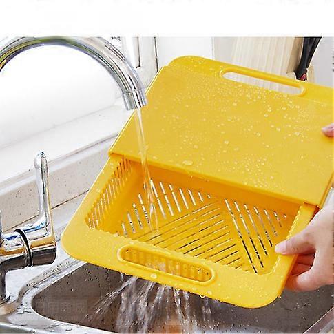 3-in-1-Schneidebrett Abnehmbarer Wasserfilter Gemüsekorb
