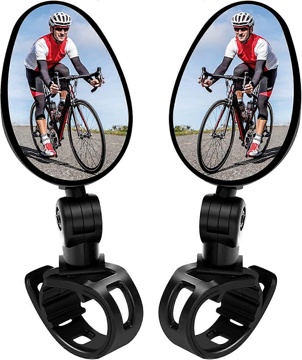 2 Pack Lusterka rowerowe Universal Mini 360 Rotaty Rear View Camera Kierownica Gl