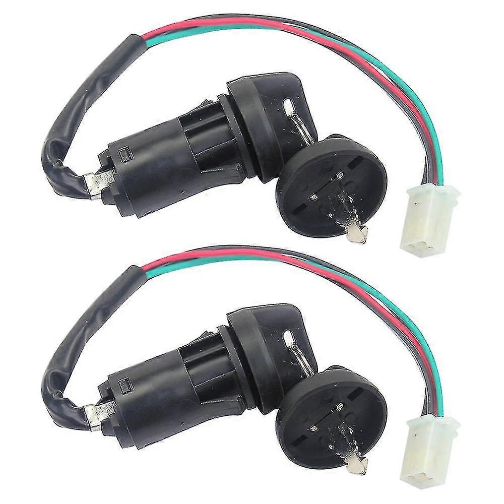 2Pcs Motorcycle Ignition Switch 4Pin Ignition Lock for 50Cc 70Cc 90Cc 110Cc 125Cc 200Cc 250Cc ATV O