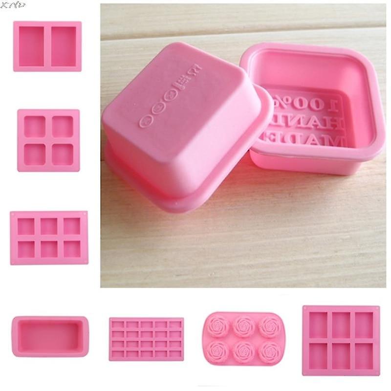 12 Shape Hand-shaped Brush Snowflake Heart-shaped Square Silicone Moolds For Homemade Soap Cake Candle