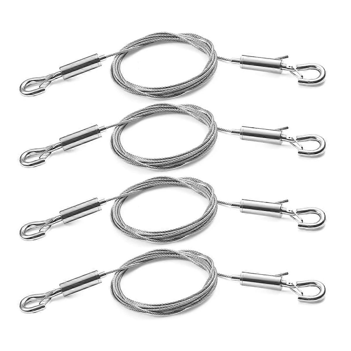 4Pcs Adjustable Picture Hanging Wire Kits Picture Frame Hanging Kit 1.5M X1.5mm Stainless Steel Wire Rope for Hanging