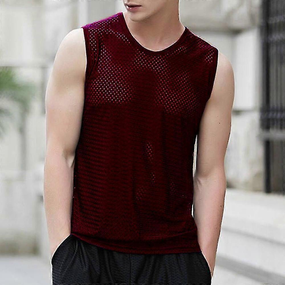 Erkek Kolsuz Kas Tankı Üstleri T-shirt Spor Salonu Koşu Koşu Koşu Spor Singlets