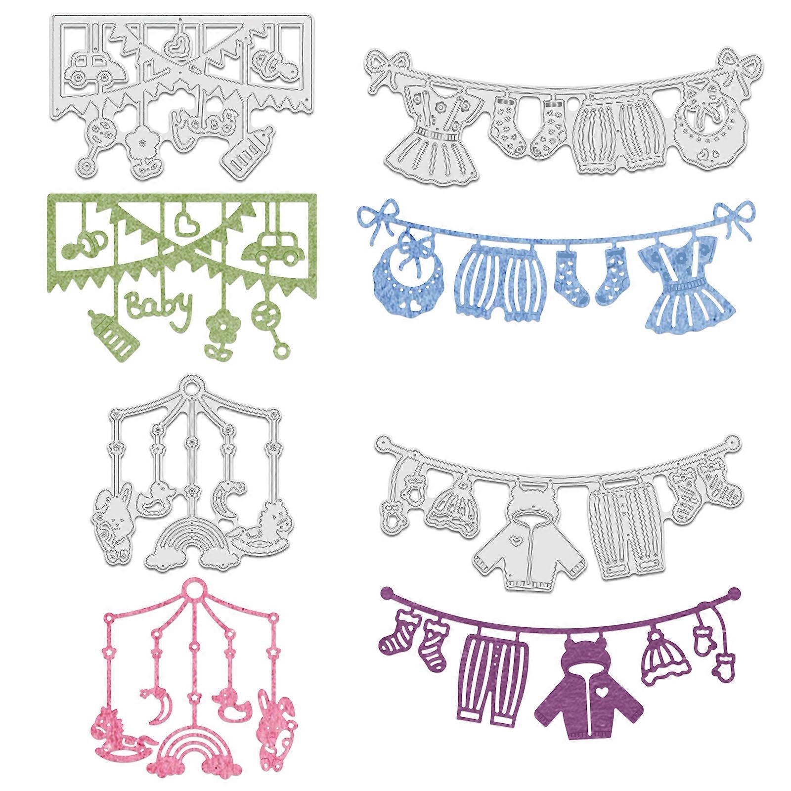 4pcs Clothes Pattern Decoration Template Reusable carbon steel Stencil