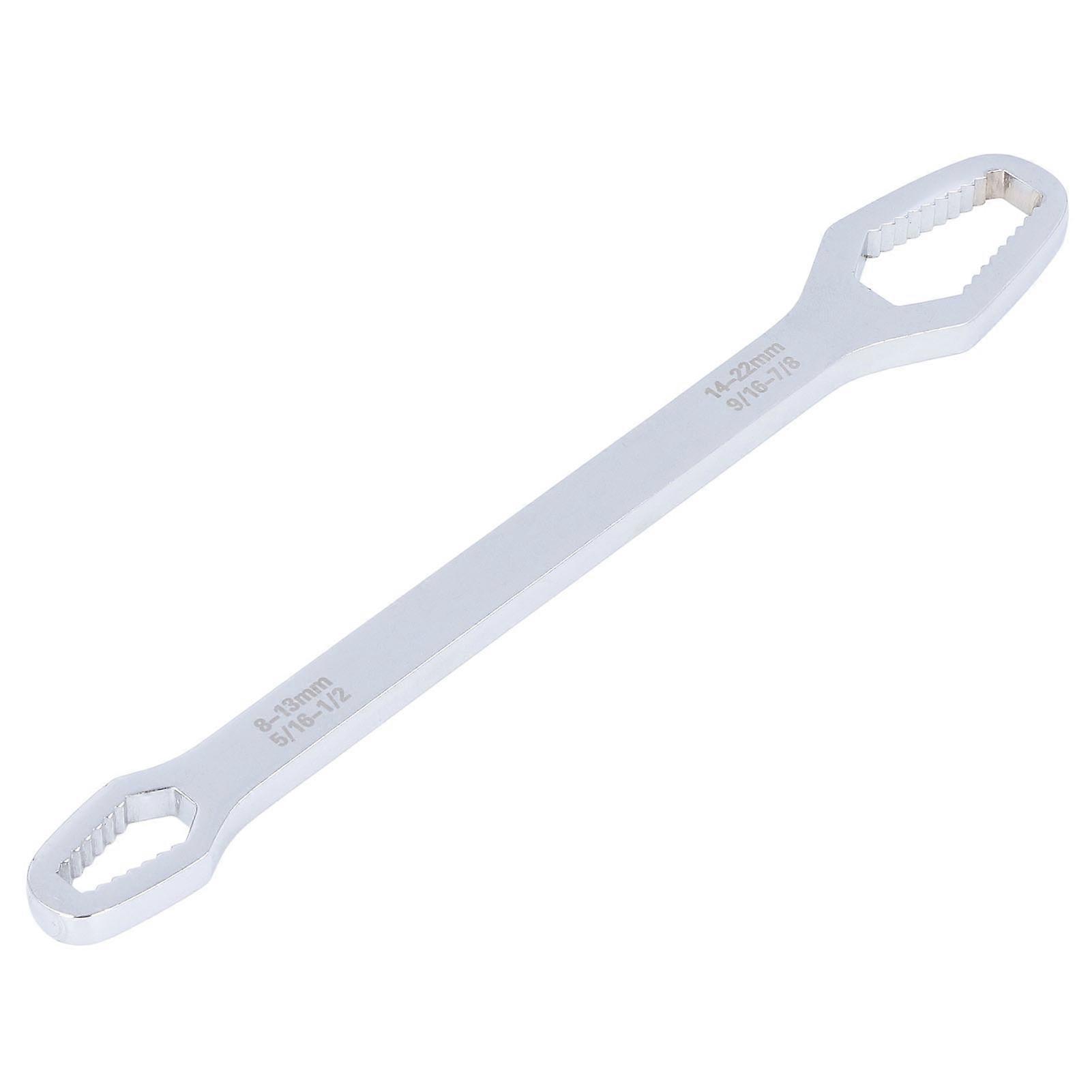 Wrench 8?22mm Double End Universal Multifunctional Hand Tool for Maintenance RepairSilver