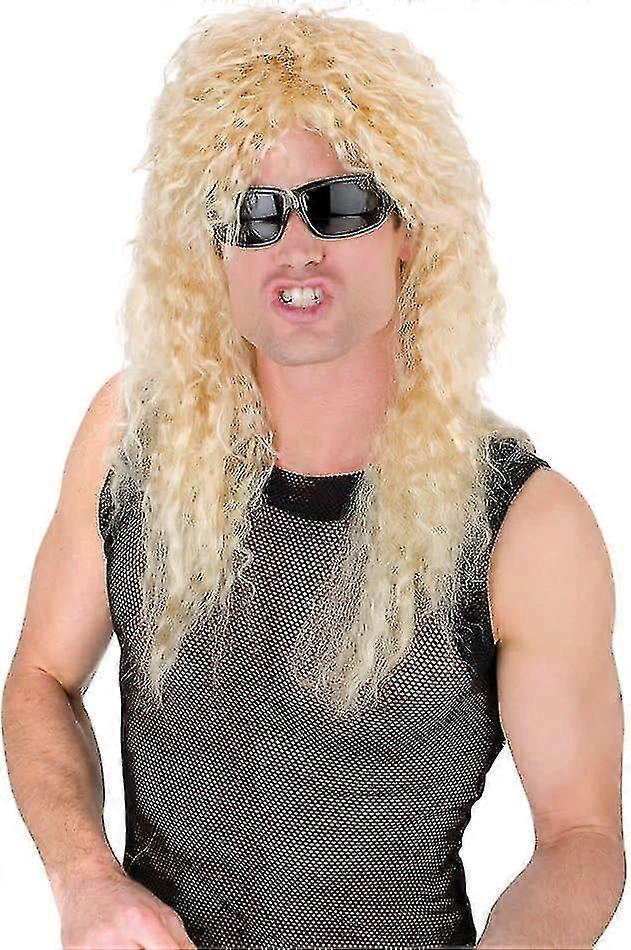 headbanger curly blonde wig