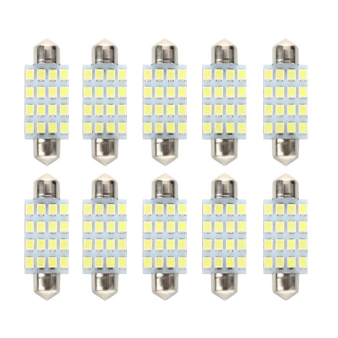 10 Stück 16 Autolampe LED SMD 3528 42 mm - Weiß