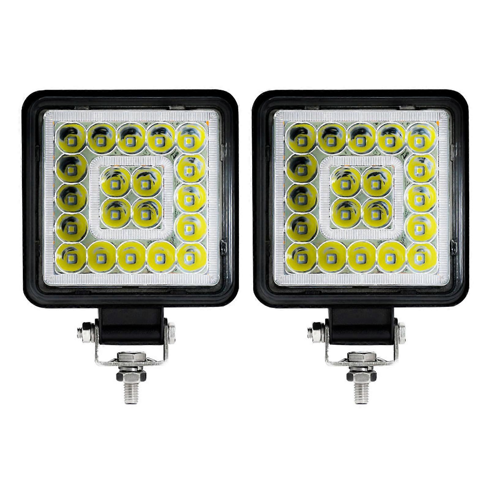 2Pcs 4 inch LED Work Light Bars 160W 16000LM Super Bright Waterproof Square LED Work Lights Spot Lights Replacement for Jeep Truck Car Motorcycle ATV