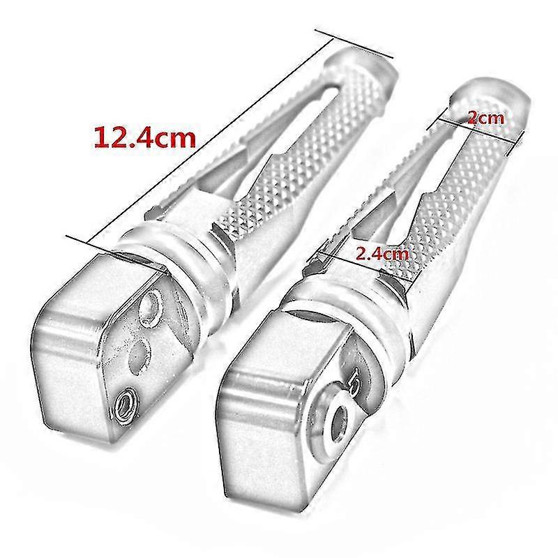 Front Foot Peg Footrest For Kawasaki ZX6R Z750 Z1000 ZX9R ZX10R NINJA 250 Silver