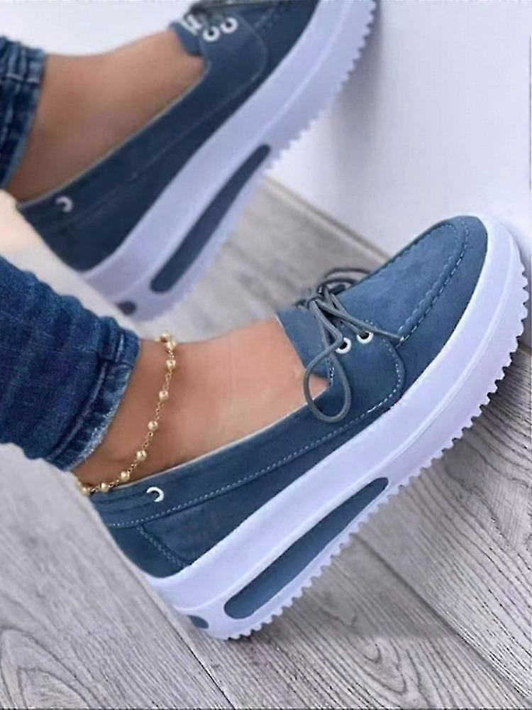Shoes Women's Summer Platform Sport Casual Shoes Lace-up Plus Size
