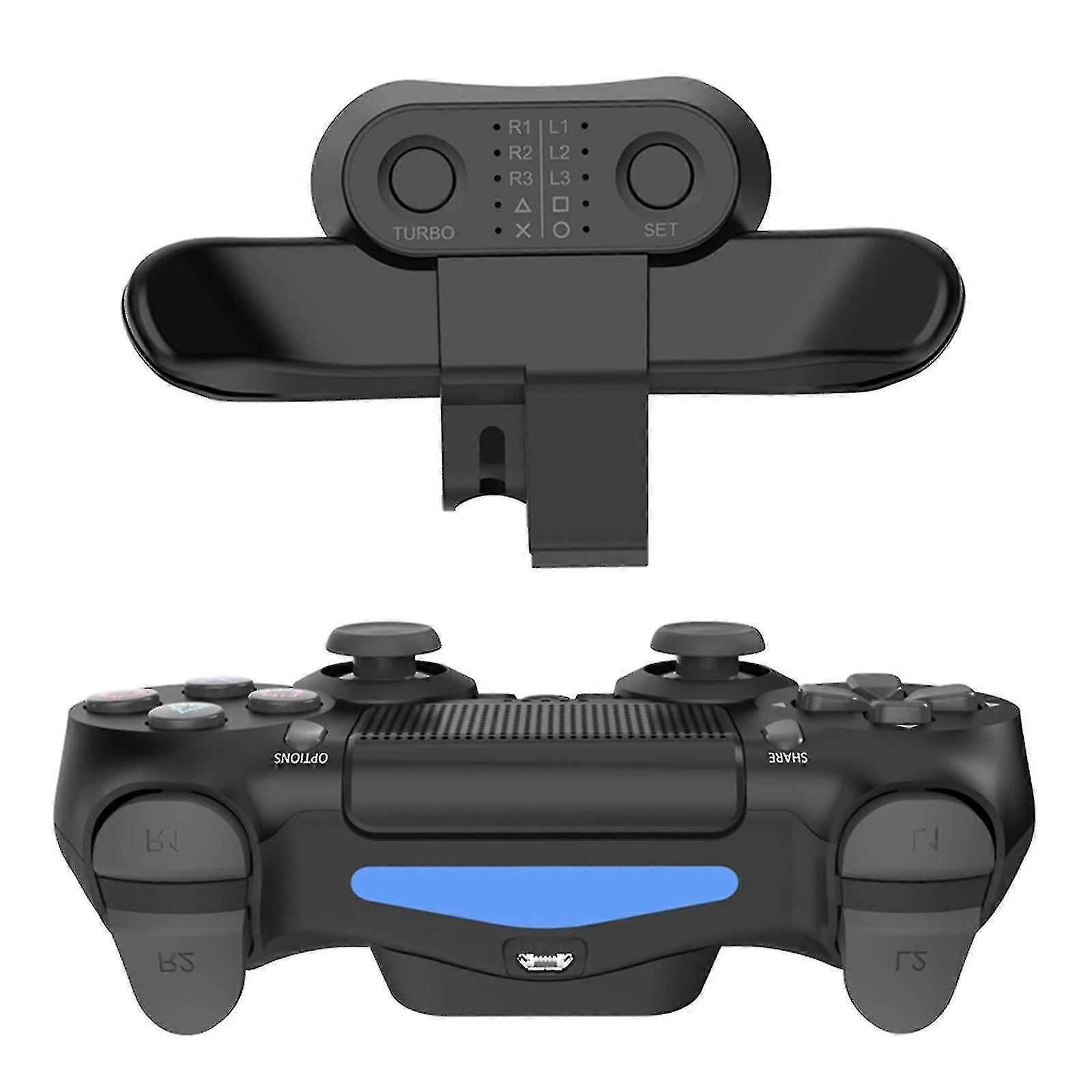 Ps4 Back Clip Extender Black, Ps4 Paddles Back Button Attachment/turbo Function Fps/customization Mapping Buttons/audio