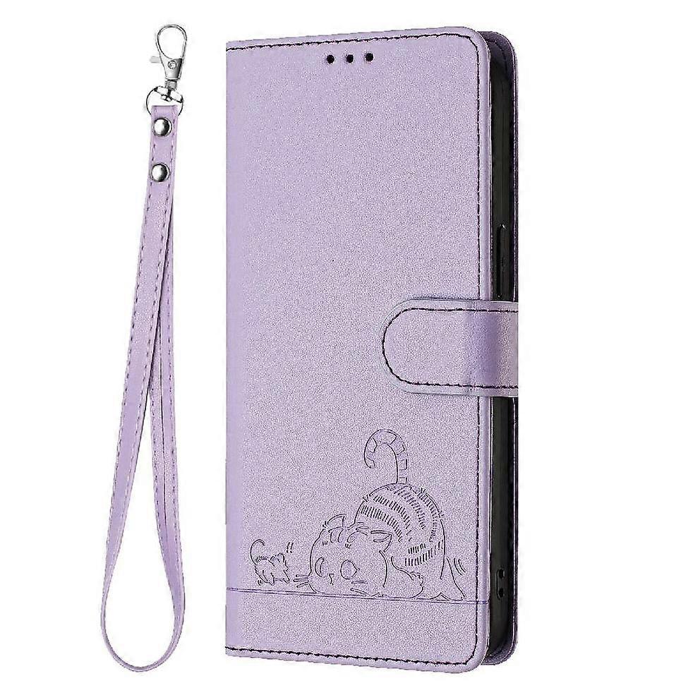 Case For Motorola MOTO G 5G 2024 Cat RFID Wallet Flip Cover Card Slot Holder Kickstand
