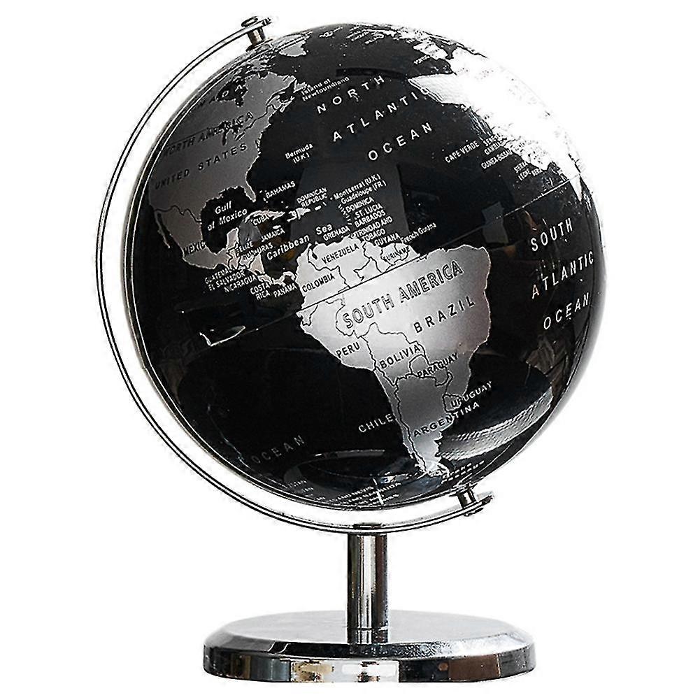 World Globe Constellation Map Globe Table Desk Ornaments Gift Office Accessories(black)