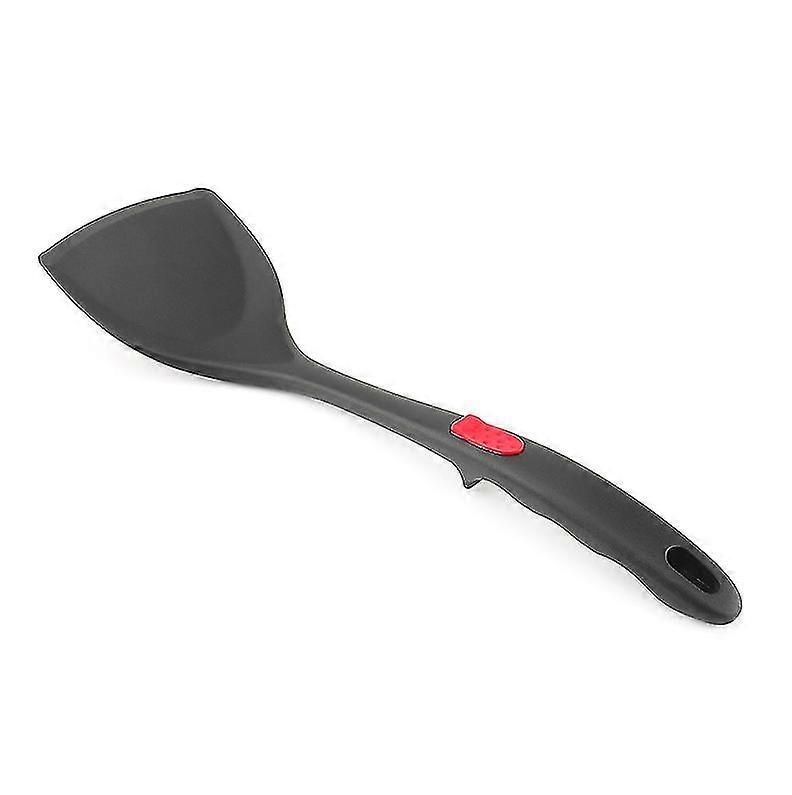 Silicone Slotted Turner Spatula,heat Resistant,non-stick, Ergonomically Grooved Handle,soft Grip, Touching Spot,one-piece Design(1pc, Grey)
