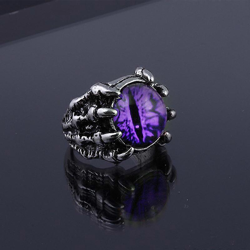 Devil's Eye Ring Opening Adjustable Skull Claw Ring