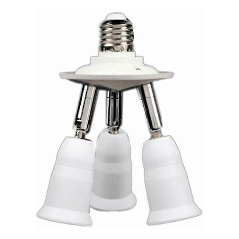 3-in-1 E27 Socket Dispenser Adapter, Standard E27 Led Bulb, Converter Holder, 360 Degree 180 Adjustable Chandelier Socket