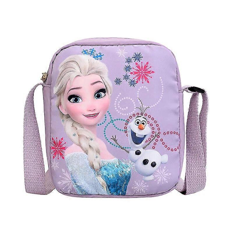 New  Frozen Elsa Princess Kawaii Cartoon Crossbody Bag Little Girl Fashion Printed Handbag Breathable Single Shoulder Bag