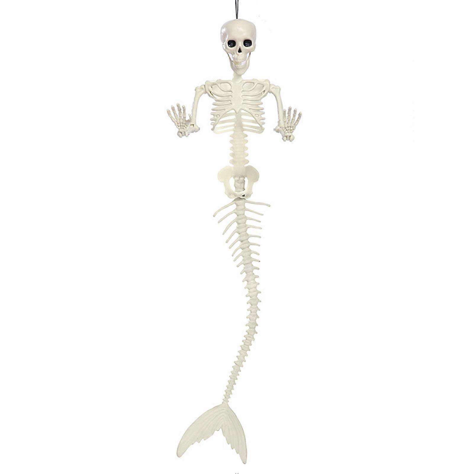 Skeleton Mermaid Realistic Full Body Flexible Joints Life Size Scary Halloween Skeleton Decoration Haunted House Props