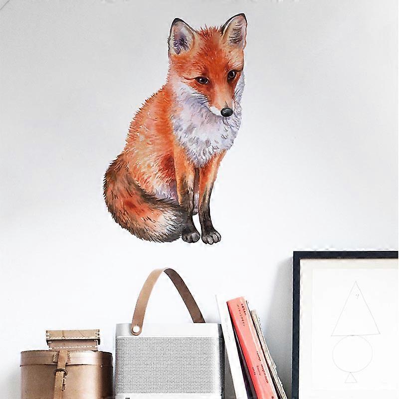 Creative Painted Fox Wall Sticker 27x44cm