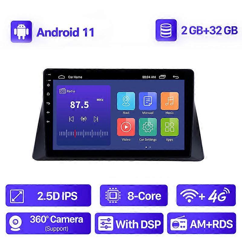 2Din Android 11 QLED DSP Carplay  Android Auto Car Radio Multimedia Video Player For 2008 2009 2010-2013 Honda Accord 8