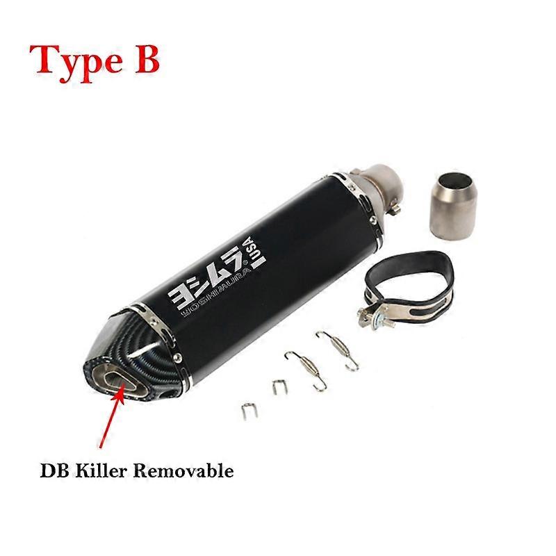 470MM Universal Motorcycle Exhaust Escape 51mm Pipe Muffler with Removable DB Killer Sticker For MT03 Ninja400 R3 R6 Z1000 NC750