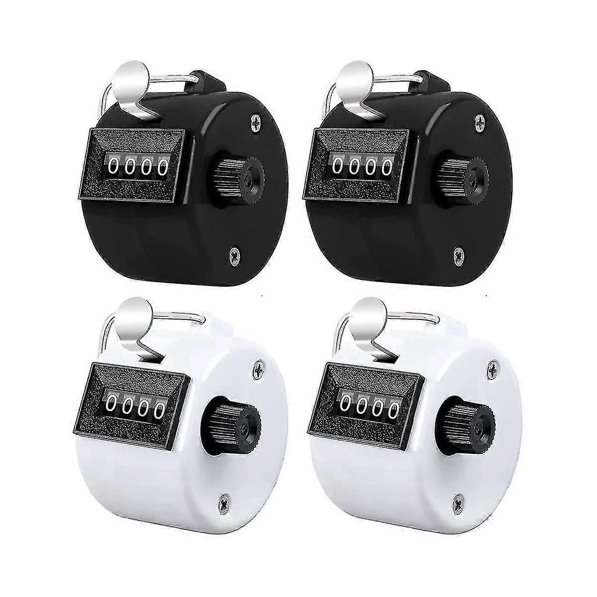 Pack Of 4 Counter Clicker 4-digit Number Count,handheld Mechanical Counters Clickers Pitch Counter-dt