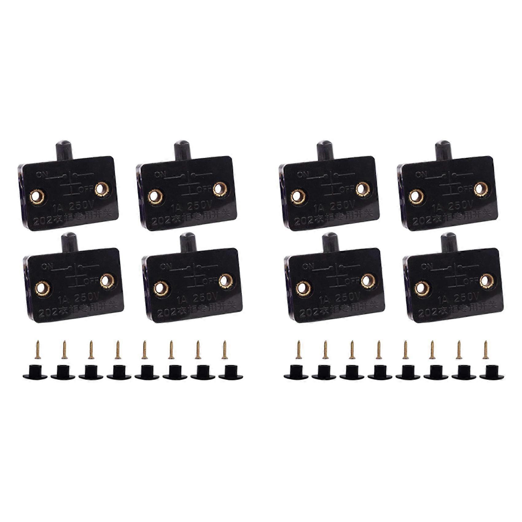 8 Pcs Cabinet Door Switch Cabinet Lamp Switch Drawers Open on Close Door Applicable to 12V 24V 110V