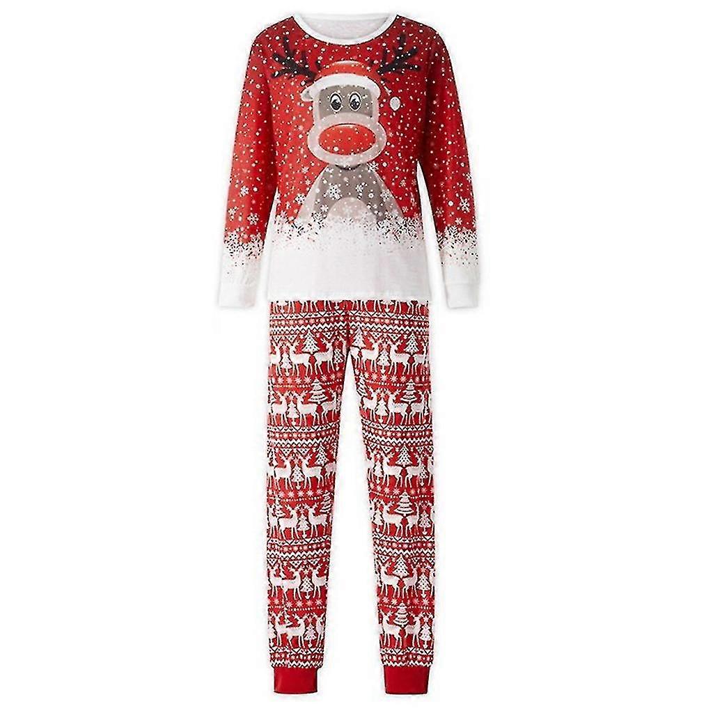 Julpyjamas för familjegåva Långärmad semester sovkläder Set