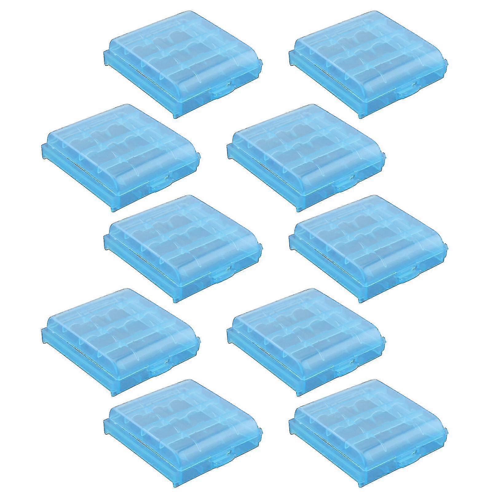 10pcs Battery Storage Box Large Capacity Corrosion Resistant Pp Clear Dry Battery Container Storage Box Home Supplies